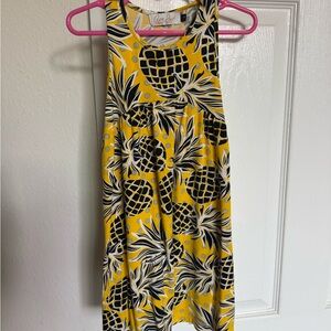 Ava Sky Pineapple Print Mini Dress
